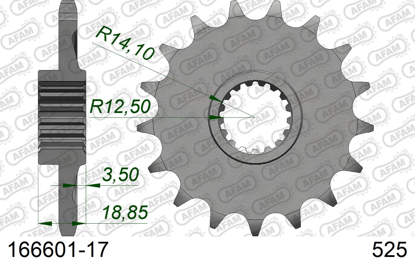 BMW F750GS/F850GS/F900 ÇELİK ÖN DİŞLİ#525