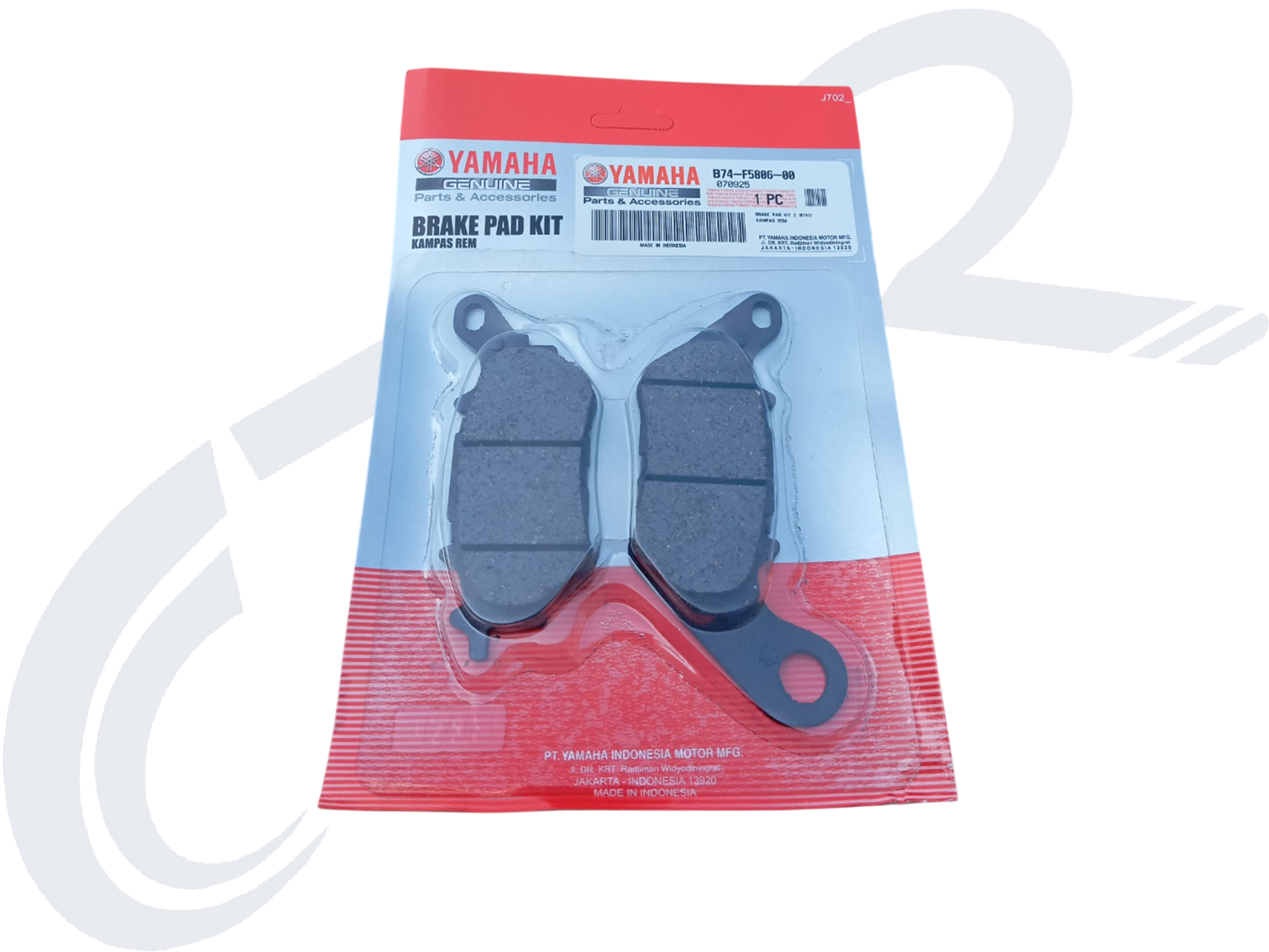 XMAX 250 2022 DİSK BALATASI ARKA ORJ B74-F5806-00