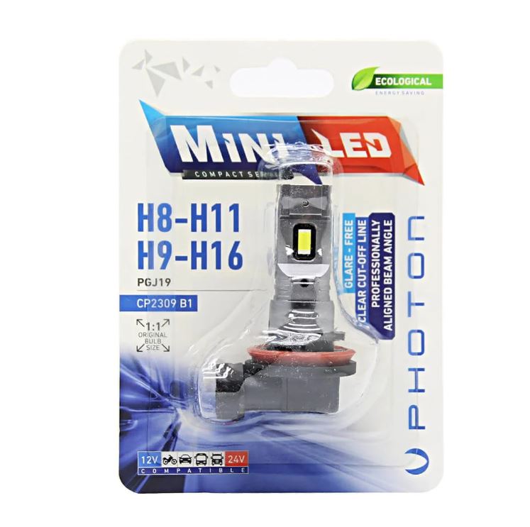 PHOTON MINI H8/H9/H11/H16 12-24V COMPACT LED (TEKLİ BLİSTER)