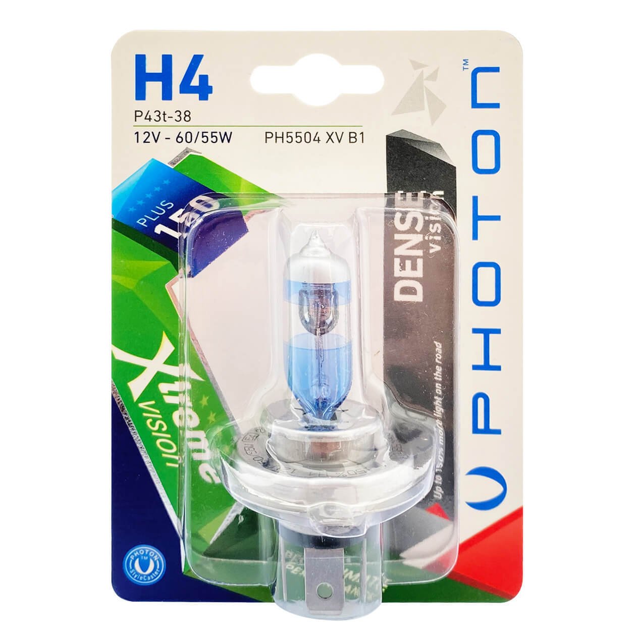 PHOTON H4 12V 60/55W XTREME VISION +%150 FAZLA IŞIK (TEKLİ BLISTER)