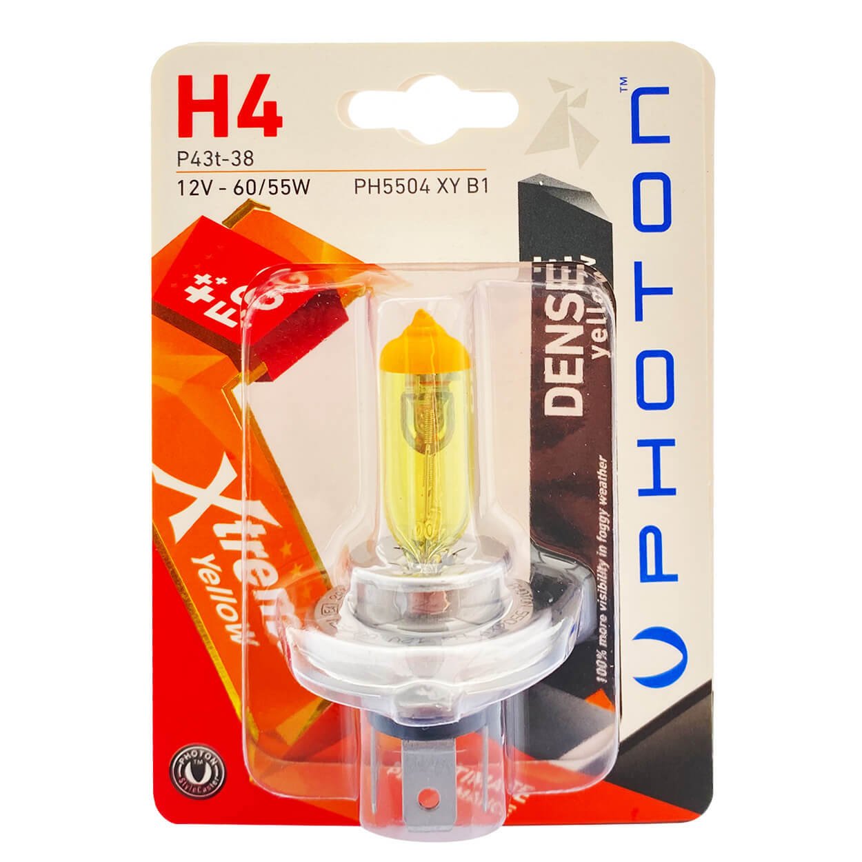 PHOTON H4 12V 60/55W XTREME YELLOW (TEKLİ BLISTER)
