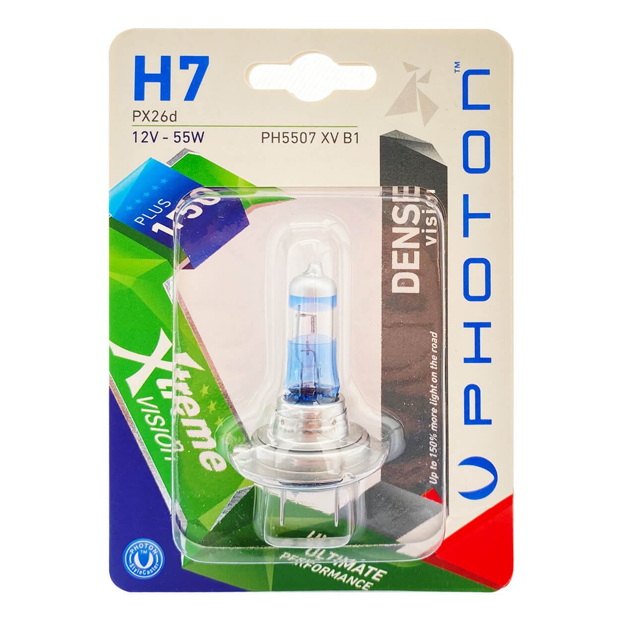 PHOTON H7 12V 55W XTREME VISION +%150 FAZLA IŞIK (TEKLİ BLISTER)