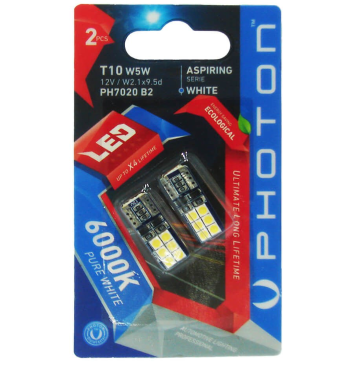 PHOTON T10 W5W 6+6 12V CANBUS PARK LED(2Lİ BLİSTER)
