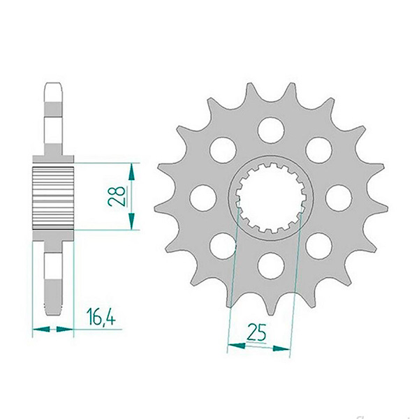 KTM 1290/1190/1090/1050 ADVENTURE KAUÇUK ÖN DİŞLİ #525