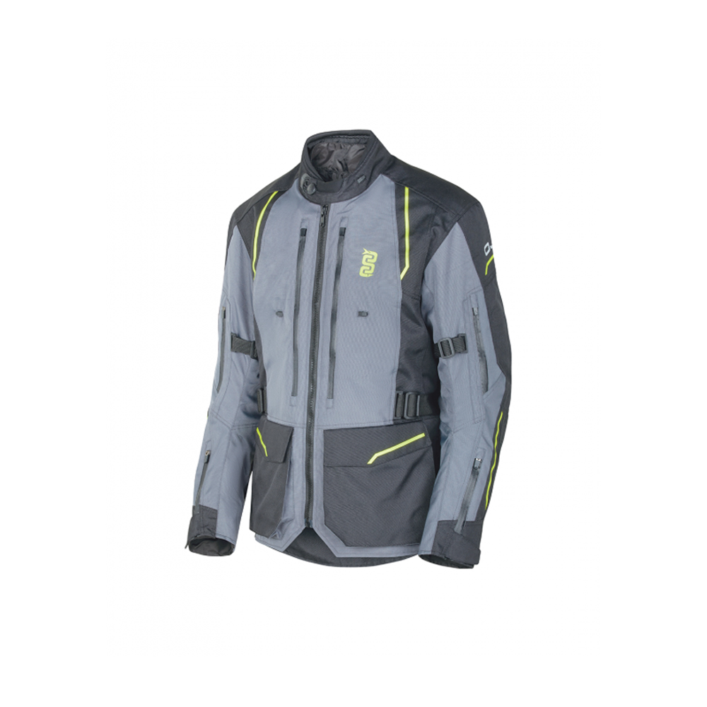 OJ ENDURANCE MOTOSİKLET CEKETİ GRİ/SARI/SİYAH S