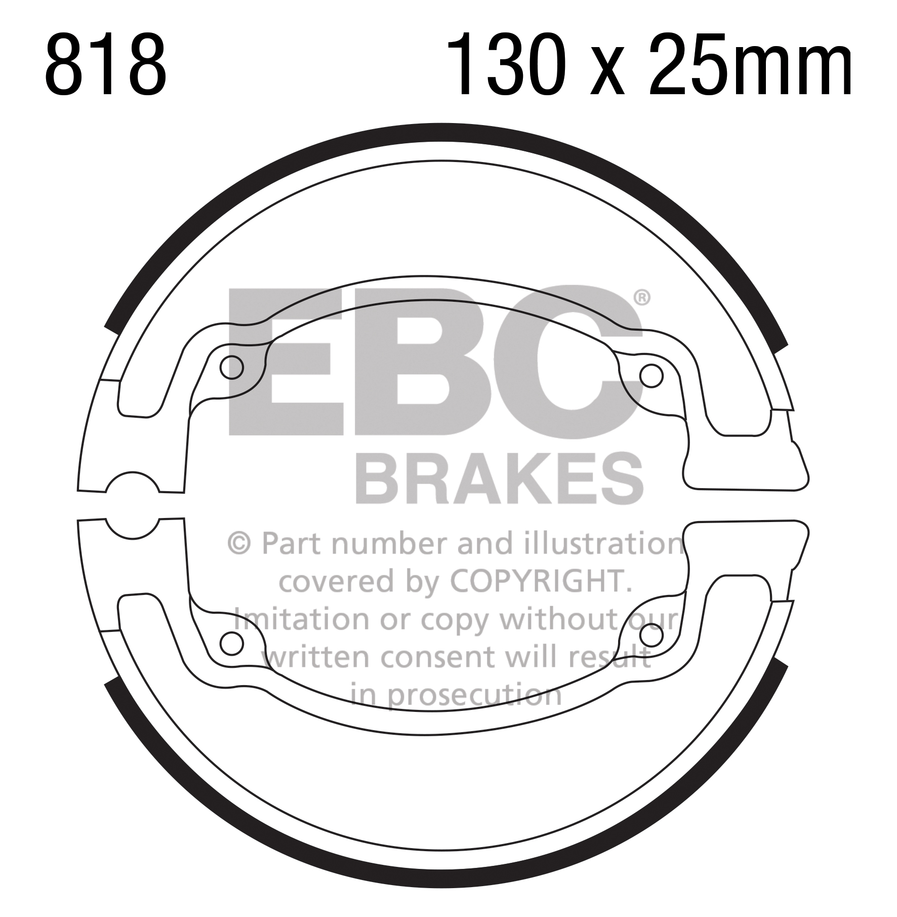 EBC BRAKE SHOE SET