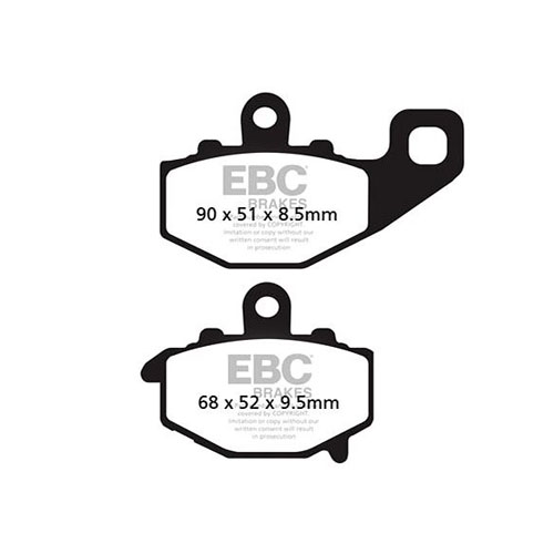 KAWASAKI ZX6-R 95-16 , ER6-F , ER6-N 06-16 YARI SİNTER ARKA FREN BALATASI