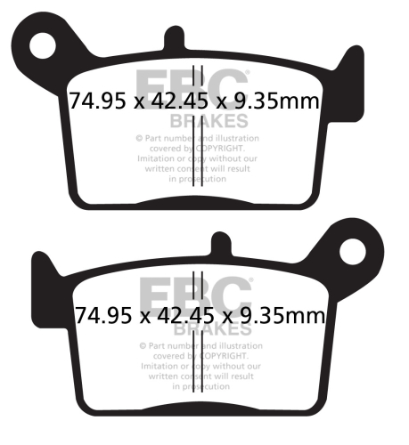 EBC Brakes® Organic FA Series Pads (2 pcs)