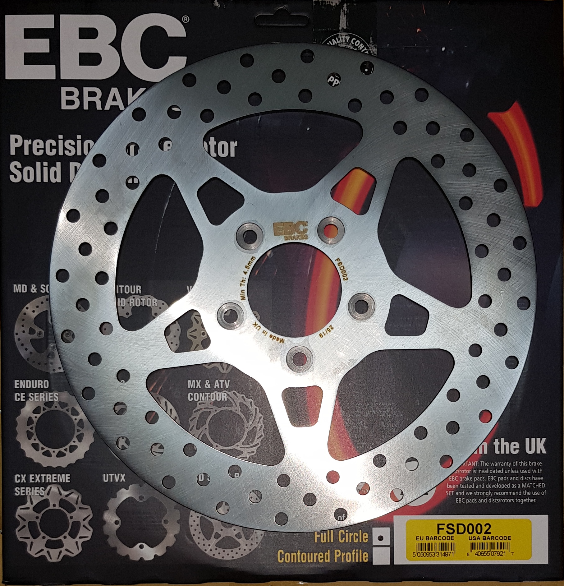 EBC HARLEY DAVIDSON ÇELİK ÖN FREN DİSKİ