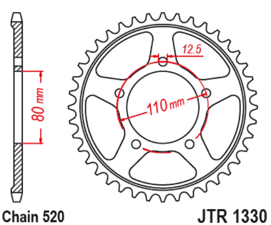 HONDA XL 750 TRANSALP 23-24 ARKA DİŞLİ