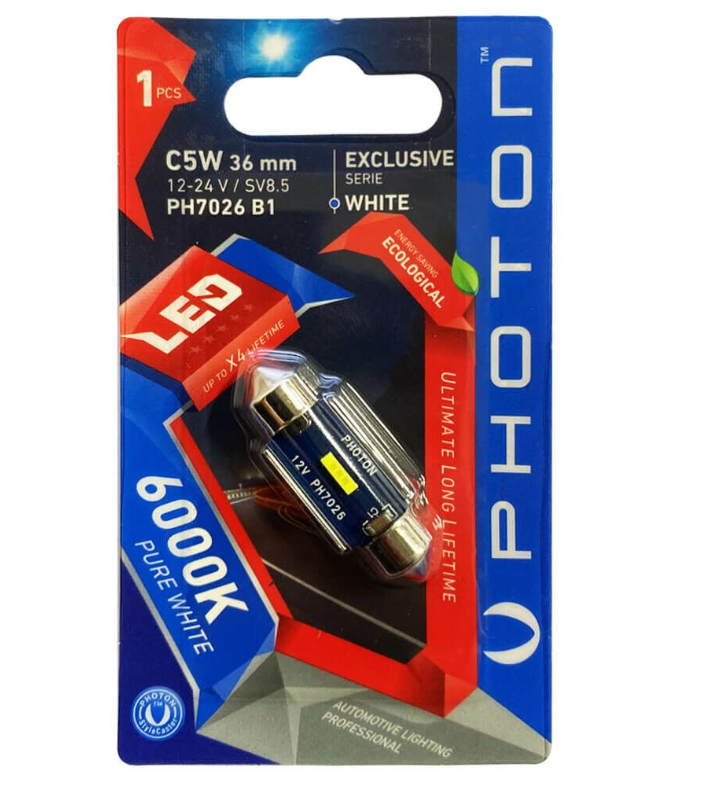 PHOTON C5W 12V 36mm EXCLUSIVE CANBUS SOFİT LED(TEKLİ BLİSTER)