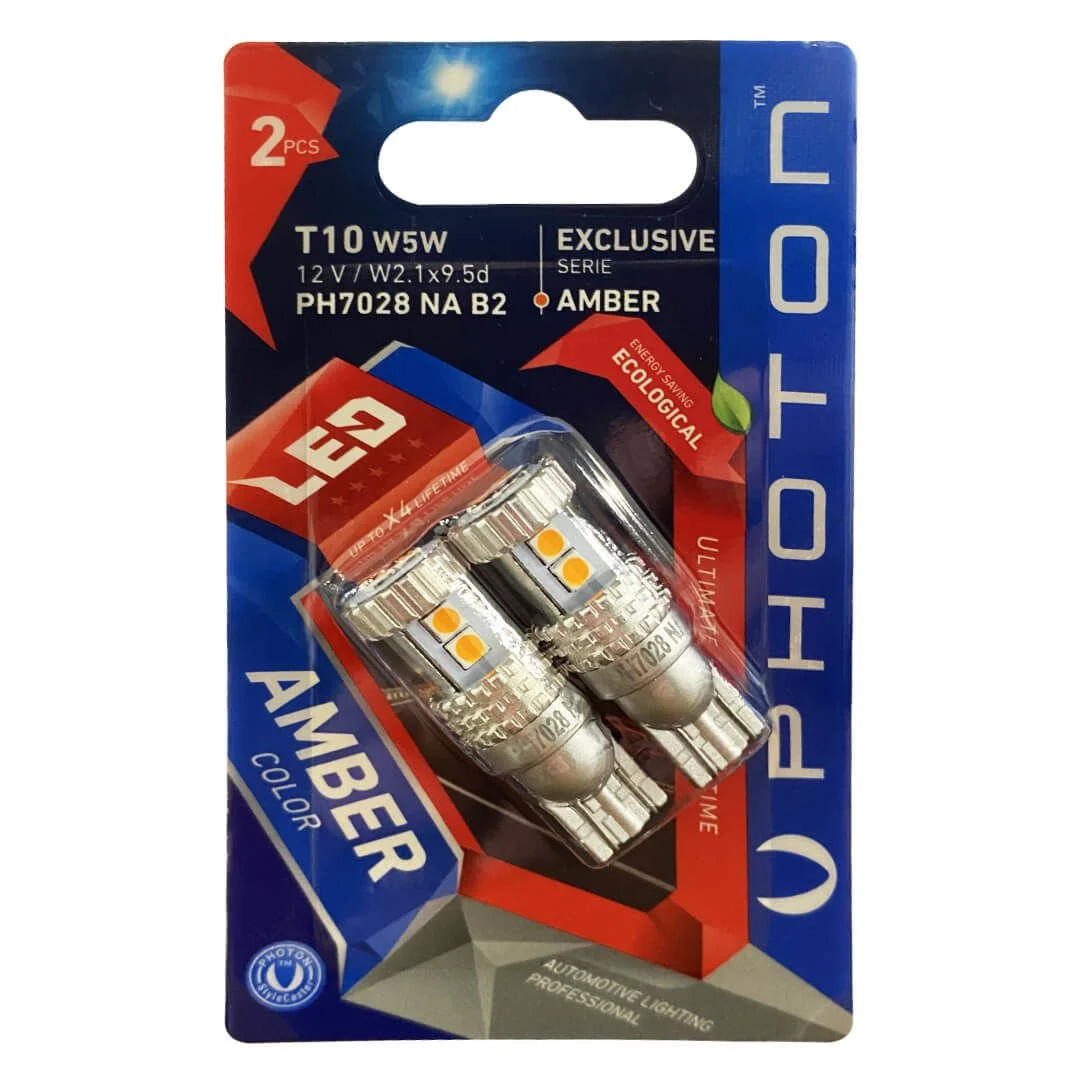 PHOTON W5W 15SMD AMBER 12V CB PARK LED (2Lİ BLİSTER)
