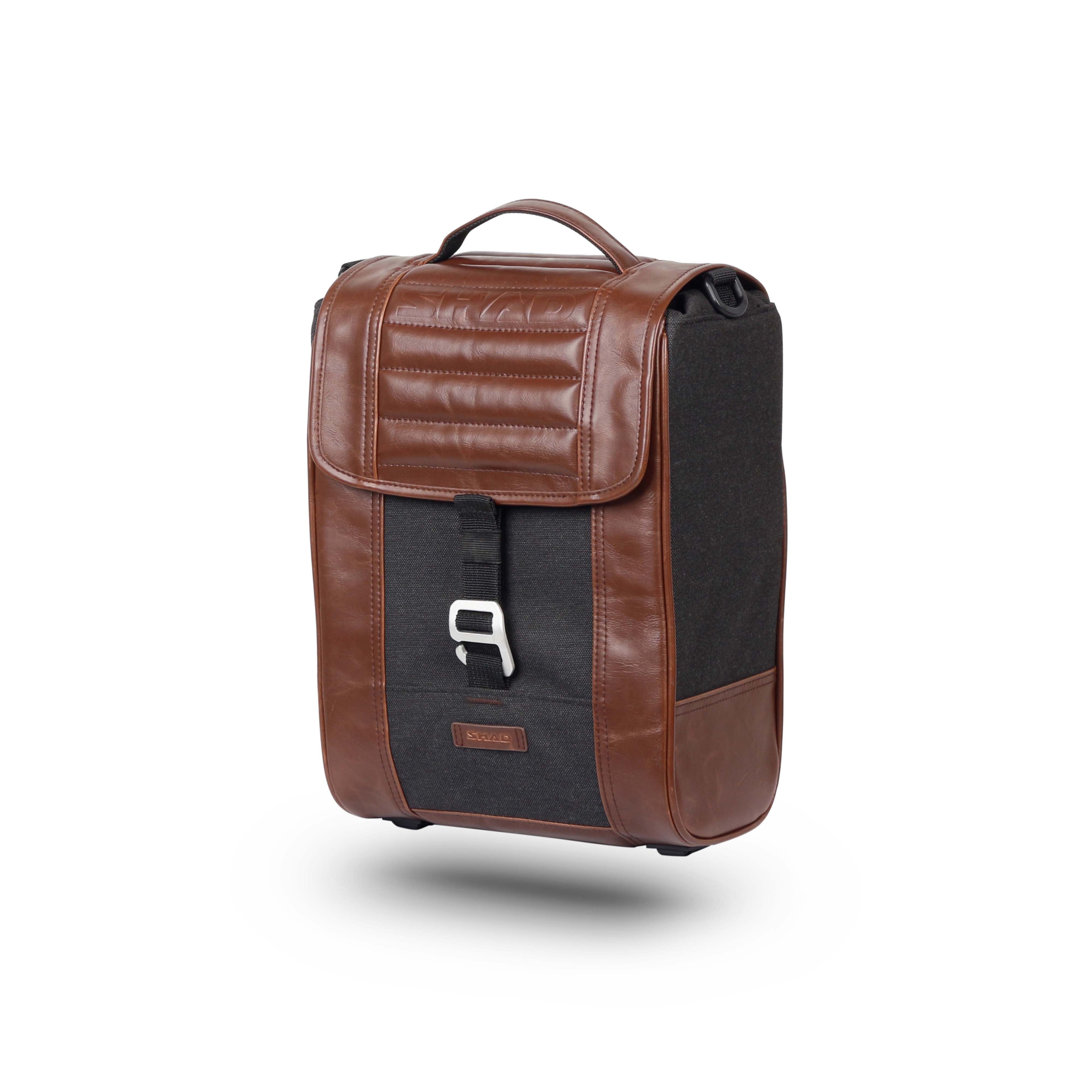 SHAD CAFE RACER SADDLE BAG RETRO YAN ÇANTA KAHVERENGİ